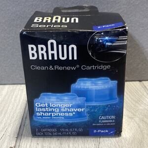 OBN Braun Clean & Renew Refill Cartridges Shaver Cleaner Solution 2-Pack
